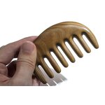 Sandalwood Hair Comb - Natural Green Wooden Scalp Therapy Massage Home Tool