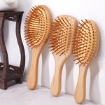 Bamboo Paddle Hair Brush - Sustainable Natural Detangling Scalp Massage Tool