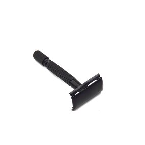 Safety Razor Set - Private Label Black Single Blade Barber Case Brush Tool