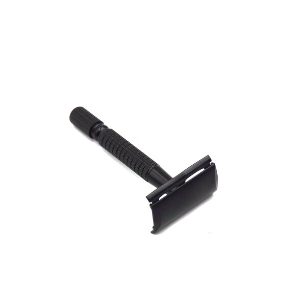 Safety Razor Set - Private Label Black Single Blade Barber Case Brush Tool