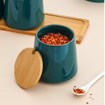 Ceramic Spice Jar Set - Modern Style Kitchen Spice Organizing Storage Tool