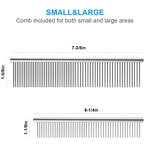 Stainless Steel Pet Comb - Professional Teeth Dog Cat Rounded Ends Grooming Tool