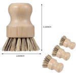 Bamboo Cleaning Brush Set - Wholesale Natural Wood Kitchen Dish Pot Washing Tool