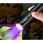365nm Mini UV Flashlight - Rechargeable Ultraviolet Pet Vegetable Detection Tool