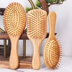 Bamboo Paddle Hair Brush - Sustainable Natural Detangling Scalp Massage Tool