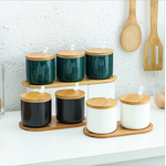 Ceramic Spice Rack Set - Herb & Spice Tool Kitchen Organizing Storage Tool