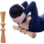 Wood Therapy Roller - Body Back Natural Wood Relaxation Massage Tool