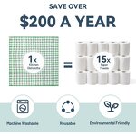 Cotton Dishcloth - 100% 12x12 Inch Mixed Color Kitchen Wash Cloth Set