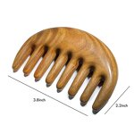 Sandalwood Hair Comb - Natural Green Wooden Scalp Therapy Massage Home Tool
