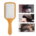 Round Wooden Hair Brush - Professional Laser Bamboo Metal Pin Scalp Massage Tool