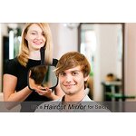 Handheld Makeup Mirror - Professional Premium Handle Distortion-Free Black Tool