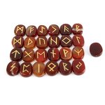 Crystal Rune Stone Set Manufacturer - Tiger Eye Natural Wicca Energy Reiki Tumbled Engraved