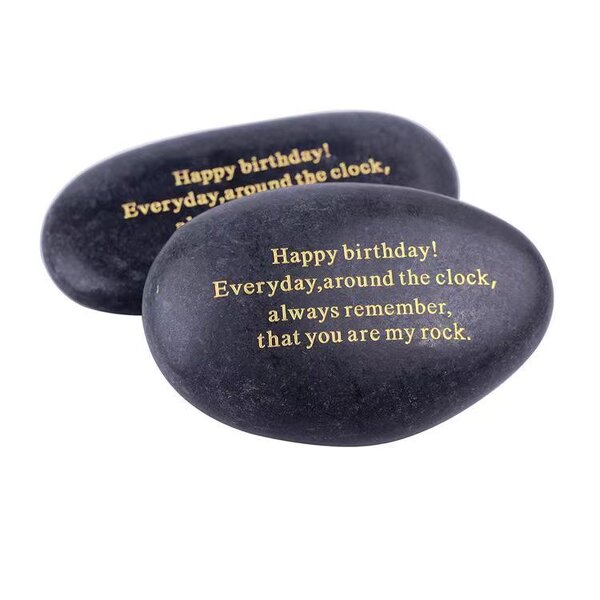 Word Stone Manufacturer - Factory Price Natural Pebbles Laser Engraved 6-8 CM