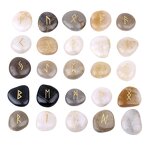 Rune Stones Manufacturer - Sample Support Irregular Pebbles Engraved Colorful Customized Chakra