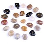 Rune Stones Manufacturer - Sample Support Irregular Pebbles Engraved Colorful Customized Chakra
