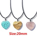 Stone Pendant Necklace Manufacturer - Wholesale Natural Crystals Chakra Beads Heart Shape