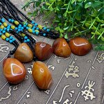 Palm Stone Pendant Manufacturer - 100% Natural Lucky Agate Unisex Jewelry