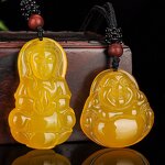 Jade Buddha Pendant Manufacturer - Natural Stone Topaz Ethnic Style Big Belly Maitreya Birthday Gift