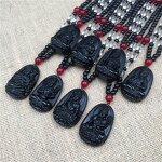 Agate Necklace Manufacturer - Black Feng Shui Pixiu Charm Lucky Wealth Obsidian Saint