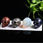 Crystal Skull Sculpture Manufacturer - Natural Carved Realistic Reiki Gemstone Collectible Necklace