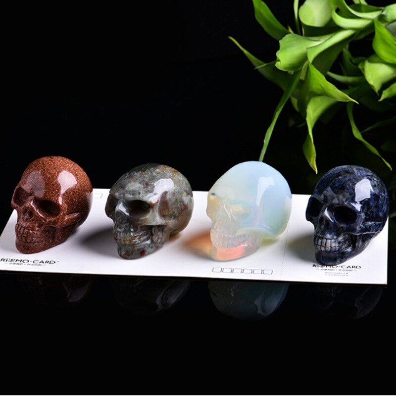 Crystal Skull Sculpture Manufacturer - Natural Carved Realistic Reiki Gemstone Collectible Necklace