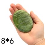 Jade Heated Stones Manufacturer - 10 Years Factory Green Gua Sha 6*8 cm for Face Beauty
