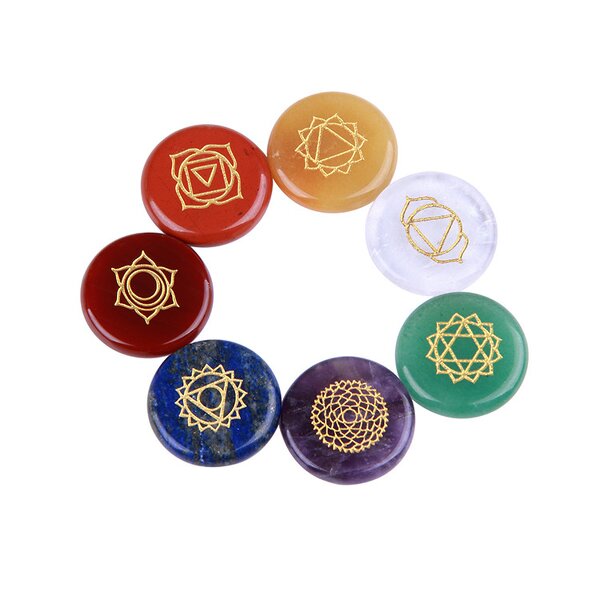 Rune Yoga Stone Manufacturer - Spot Direct Supply Natural Semi-precious Crystal Mixed Color Polished