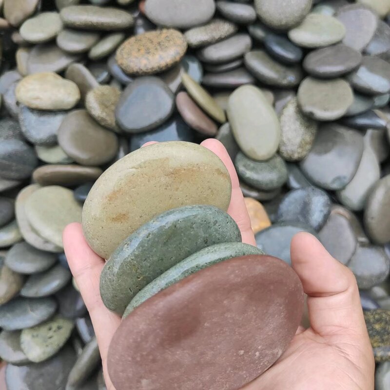 Painting Rocks Manufacturer - 10 Years Factory Smooth Unpolished Natural Flat Round Pebbles