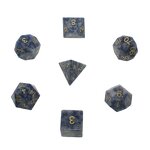 Gemstone Dice Manufacturer - 7 Pcs Sodalite D20 Customize Various Materials Games