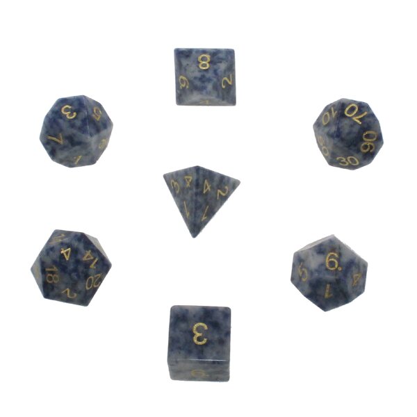 Gemstone Dice Manufacturer - 7 Pcs Sodalite D20 Customize Various Materials Games