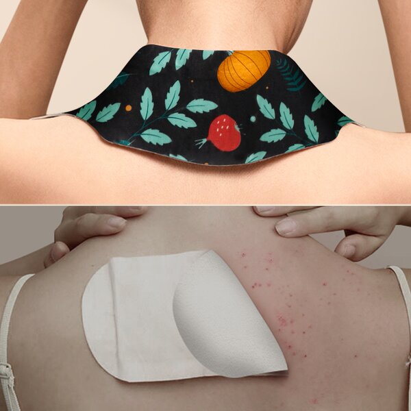 Herbal Neck Heat Patch - Techlove 24 Hour Pain Relief Menstrual Arthritis Strain