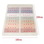 Heated Pad Manufacturer - 180*200CM Far Infrared Queen Size PEMF Photon Amethyst Tourmaline Double