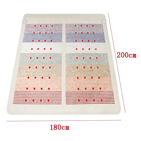 Heated Pad Manufacturer - 180*200CM Far Infrared Queen Size PEMF Photon Amethyst Tourmaline Double