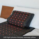 Massage Pillow Manufacturer - 35 LEDs Red Light Therapy Tourmaline Photon for Neck Shoulder Head