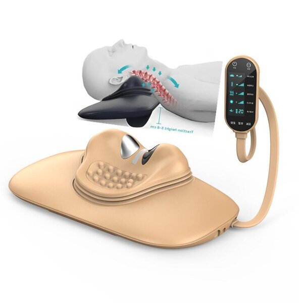 Cervical Traction Device - Heat Electrotherapy Neck Pain Relief Stretcher Pillow