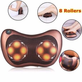 8-Head Car Massage Pillow - Electric Heating Kneading Infrared Neck Back Tool