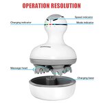 Cordless Scalp Massager - Electric Head Massager 84 Kneading Nodes Hair Growth Tool