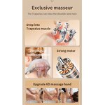 Wireless Shiatsu Neck Massager - Deep Kneading Hand-Shaped Heating Shoulder Pain Tool