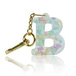Resin Alphabet Keychain - 26 Letter Glitter Acrylic Cartoon Handbag Charm Tool