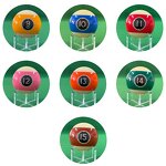 Crystal-Like Pool Balls - Eco-Friendly Balanced Weight Enhance Game Night Tool
