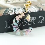 Resin Alphabet Keychain - 26 Letter Glitter Acrylic Cartoon Handbag Charm Tool