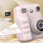 Kids Digital Camera - High Quality Cute Instant Print CMOS Filter Christmas Gift