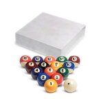Pool Balls Set - 16-Piece 57.2mm Polyester Resin Durable Billiard Table Tool