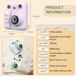 Kids Print Camera - Digital Tintage Paper DIY Photo Birthday Christmas Gift Tool