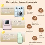 Kids Print Camera - Digital Tintage Paper DIY Photo Birthday Christmas Gift Tool