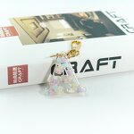 Resin Initial Keychain - 26 Letters Personalized Monogram Gold Hardware Charm