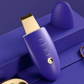 Ultrasonic Skin Scrubber - Vibration Face Spatula Blackhead Remover Clean Tool