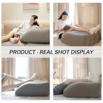 PVC Flocking Footstool - Comfortable Inflatable Home Relaxation Foot Rest Tool