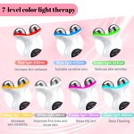 7 Color LED Facial Massager - Ultra-Portable 45℃ Heating Vibration Neck Face Tool
