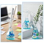 Acrylic Sailboat Figurine - Star Glitter Mineral Oil Ocean Home Decor Gift Tool